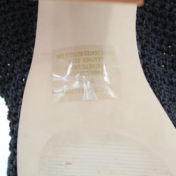 Steve Madden Sandal Womens Size 8.5  Black Knit Block Heel Y2K Mule Chunky - Picture 8 of 9